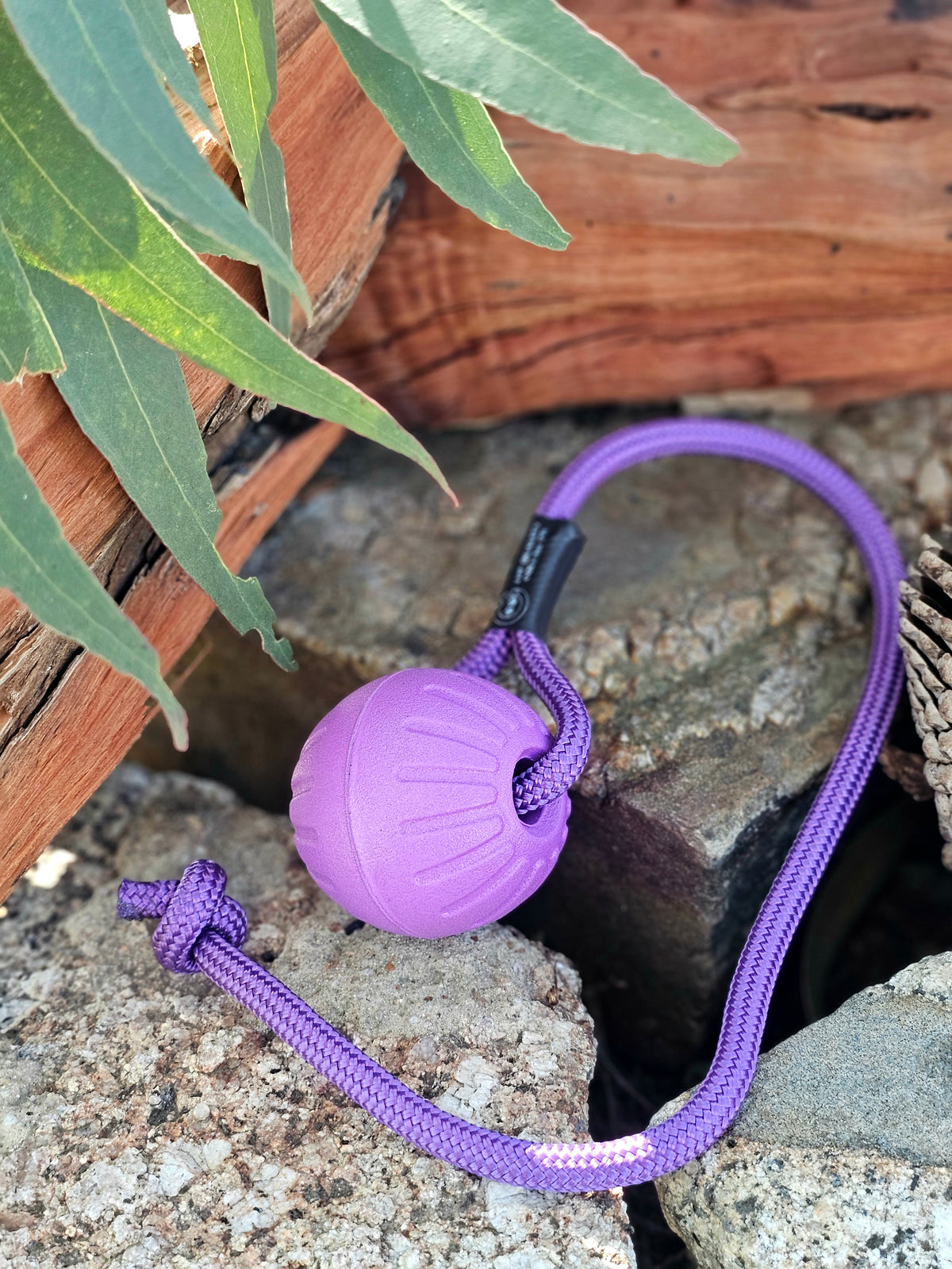 Dura-Foam Ball with Rope Handle by Ruff-Paws!