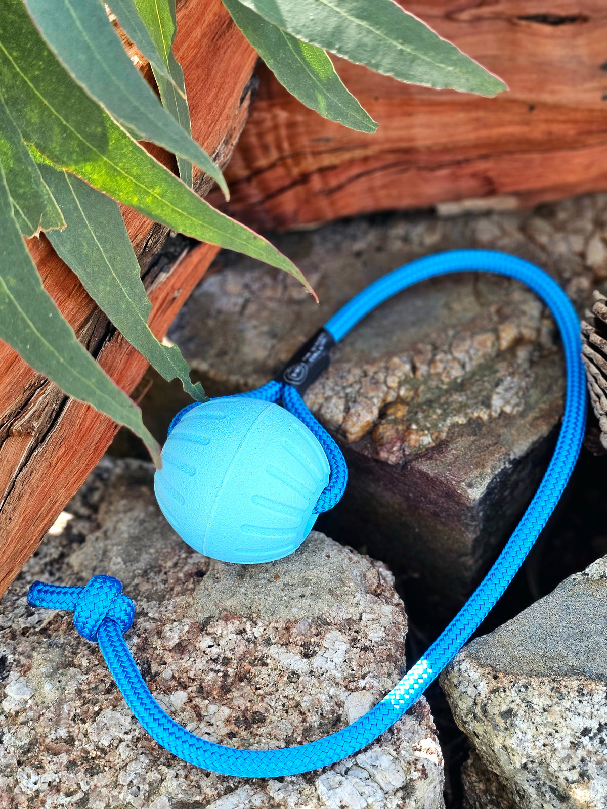 Dura-Foam Ball with Rope Handle by Ruff-Paws!