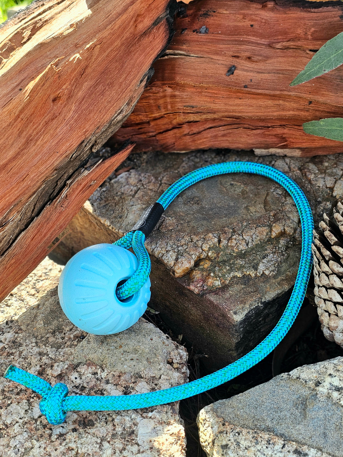 Dura-Foam Ball with Rope Handle by Ruff-Paws!