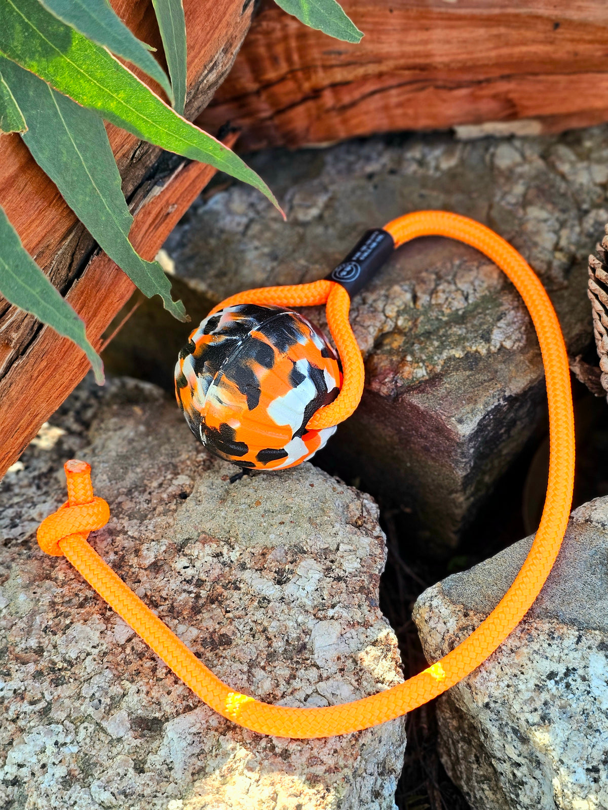 Dura-Foam Ball with Rope Handle by Ruff-Paws!