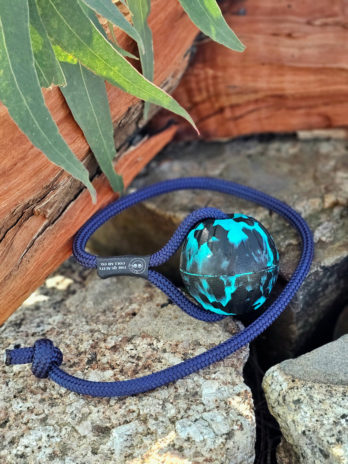 Dura-Foam Ball with Rope Handle by Ruff-Paws!