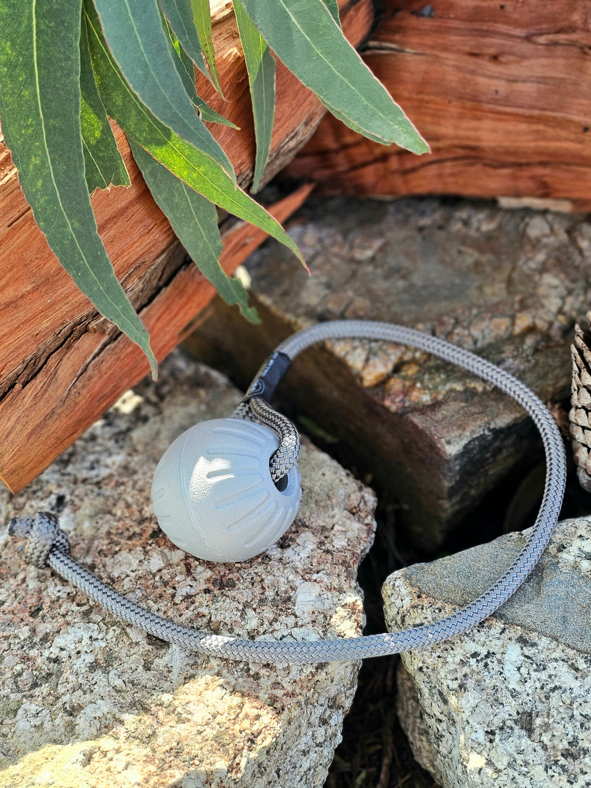 Dura-Foam Ball with Rope Handle by Ruff-Paws!